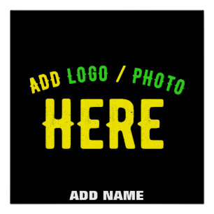 STYLISH MODERN CUSTOMIZABLE BLACK VERIFIED BRANDED POSTER