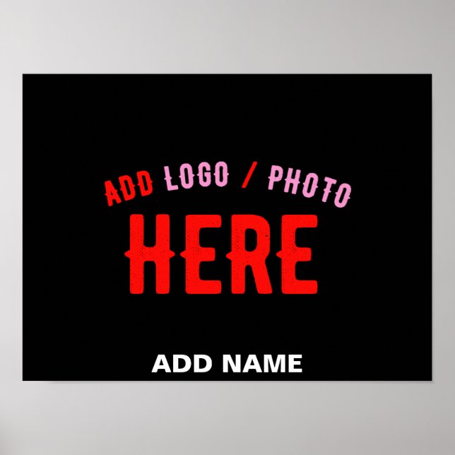 STYLISH MODERN CUSTOMIZABLE BLACK VERIFIED BRANDED POSTER (Front)