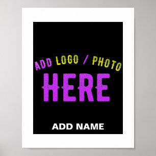 STYLISH MODERN CUSTOMIZABLE BLACK VERIFIED BRANDED POSTER