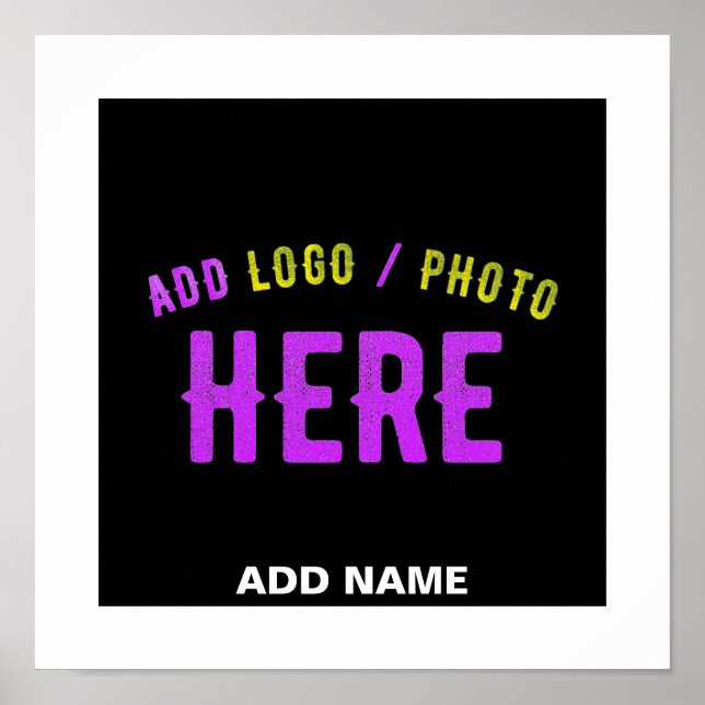 STYLISH MODERN CUSTOMIZABLE BLACK VERIFIED BRANDED POSTER (Front)