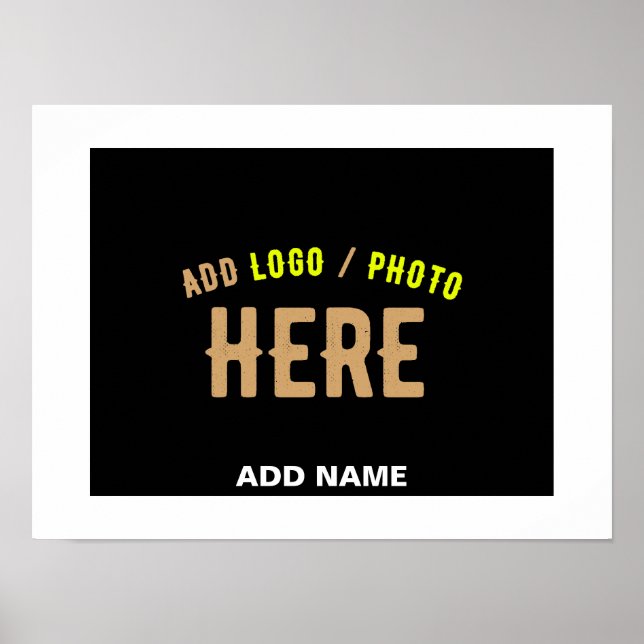 STYLISH MODERN CUSTOMIZABLE BLACK VERIFIED BRANDED POSTER (Front)