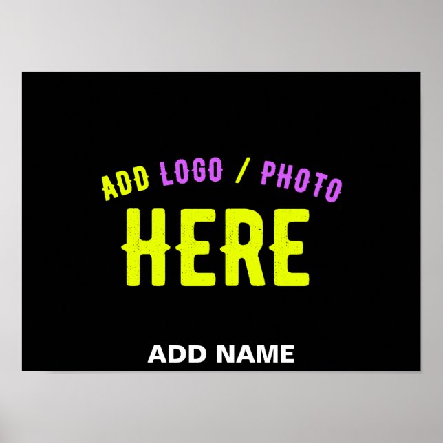 STYLISH MODERN CUSTOMIZABLE BLACK VERIFIED BRANDED POSTER (Front)