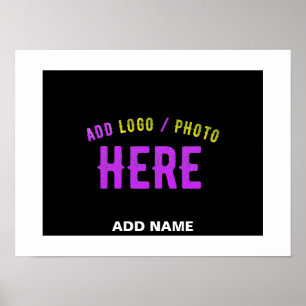 STYLISH MODERN CUSTOMIZABLE BLACK VERIFIED BRANDED POSTER