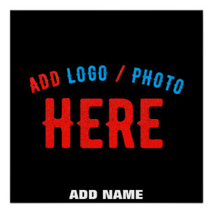 STYLISH MODERN CUSTOMIZABLE BLACK VERIFIED BRANDED POSTER