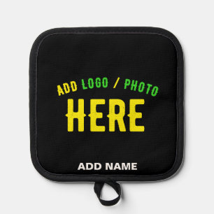 STYLISH MODERN CUSTOMIZABLE BLACK VERIFIED BRANDED POT HOLDER
