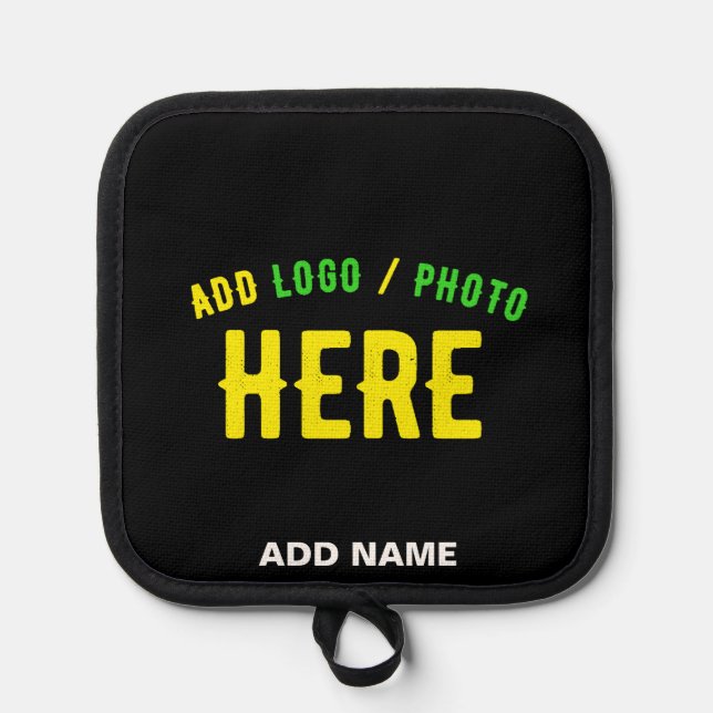 STYLISH MODERN CUSTOMIZABLE BLACK VERIFIED BRANDED POT HOLDER (Front)