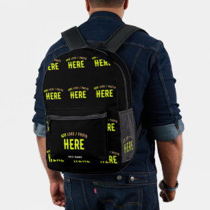 STYLISH MODERN CUSTOMIZABLE BLACK VERIFIED BRANDED PRINTED BACKPACK