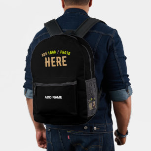 STYLISH MODERN CUSTOMIZABLE BLACK VERIFIED BRANDED PRINTED BACKPACK