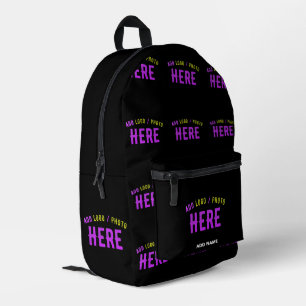 STYLISH MODERN CUSTOMIZABLE BLACK VERIFIED BRANDED PRINTED BACKPACK