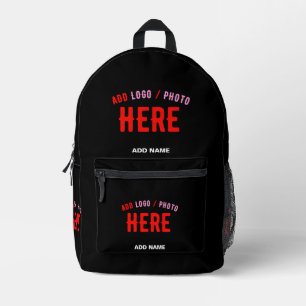 STYLISH MODERN CUSTOMIZABLE BLACK VERIFIED BRANDED PRINTED BACKPACK