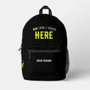 STYLISH MODERN CUSTOMIZABLE BLACK VERIFIED BRANDED PRINTED BACKPACK