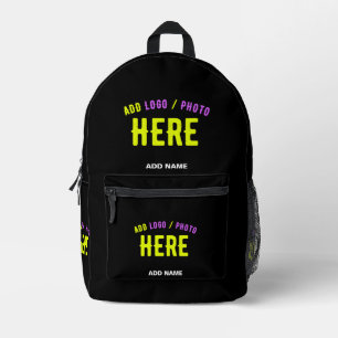STYLISH MODERN CUSTOMIZABLE BLACK VERIFIED BRANDED PRINTED BACKPACK