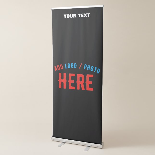 STYLISH MODERN CUSTOMIZABLE BLACK VERIFIED BRANDED RETRACTABLE BANNER (3/4)
