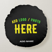 STYLISH MODERN CUSTOMIZABLE BLACK VERIFIED BRANDED ROUND CUSHION