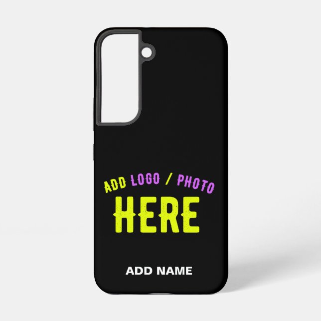 STYLISH MODERN CUSTOMIZABLE BLACK VERIFIED BRANDED SAMSUNG GALAXY S22 CASE (Back)
