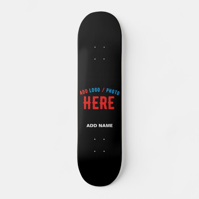 STYLISH MODERN CUSTOMIZABLE BLACK VERIFIED BRANDED SKATEBOARD (Front)