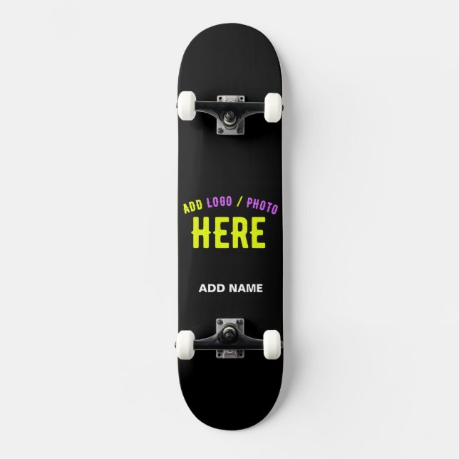 STYLISH MODERN CUSTOMIZABLE BLACK VERIFIED BRANDED SKATEBOARD (Front)