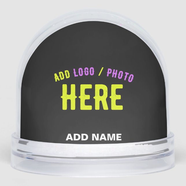 STYLISH MODERN CUSTOMIZABLE BLACK VERIFIED BRANDED SNOWGLOBE (Front)