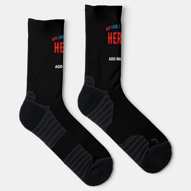 STYLISH MODERN CUSTOMIZABLE BLACK VERIFIED BRANDED SOCKS (Right)