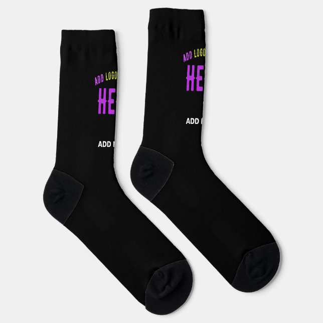 STYLISH MODERN CUSTOMIZABLE BLACK VERIFIED BRANDED SOCKS (Right)