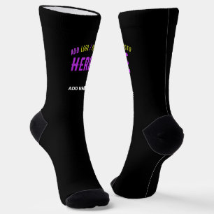 STYLISH MODERN CUSTOMIZABLE BLACK VERIFIED BRANDED SOCKS