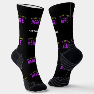 STYLISH MODERN CUSTOMIZABLE BLACK VERIFIED BRANDED SOCKS