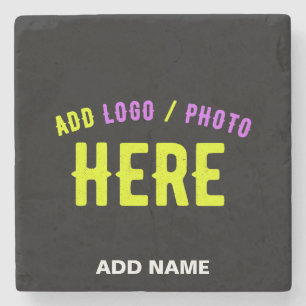 STYLISH MODERN CUSTOMIZABLE BLACK VERIFIED BRANDED STONE COASTER
