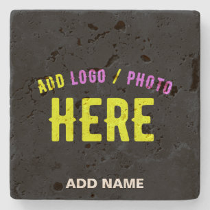 STYLISH MODERN CUSTOMIZABLE BLACK VERIFIED BRANDED STONE COASTER