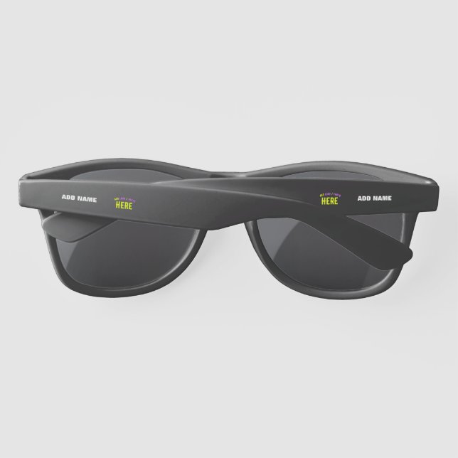 STYLISH MODERN CUSTOMIZABLE BLACK VERIFIED BRANDED SUNGLASSES (Back)