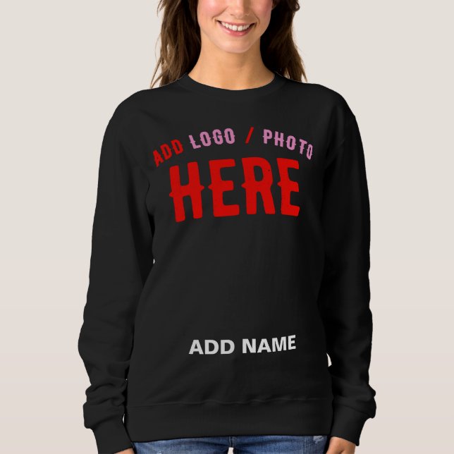 STYLISH MODERN CUSTOMIZABLE BLACK VERIFIED BRANDED SWEATSHIRT (Front)