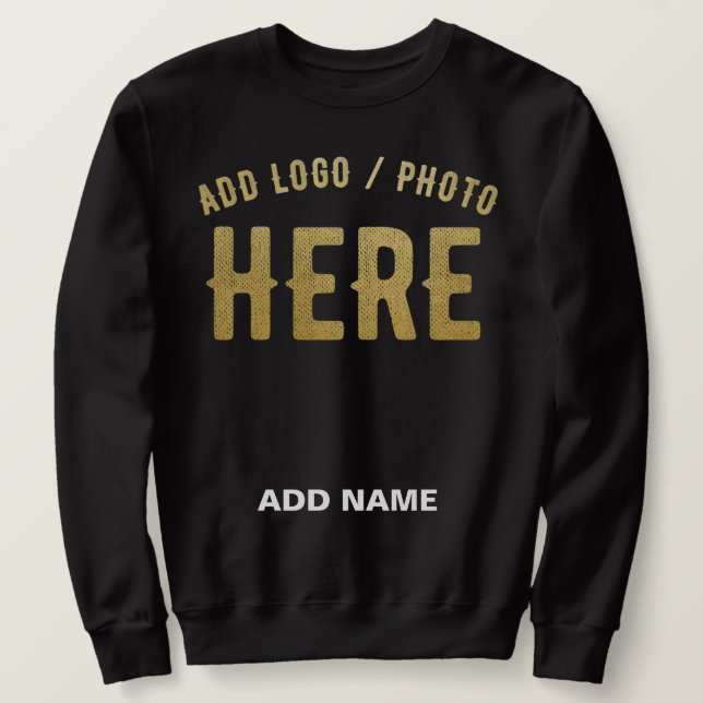 STYLISH MODERN CUSTOMIZABLE BLACK VERIFIED BRANDED SWEATSHIRT (Design Front)