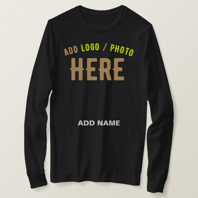 STYLISH MODERN CUSTOMIZABLE BLACK VERIFIED BRANDED T-Shirt (Design Front)