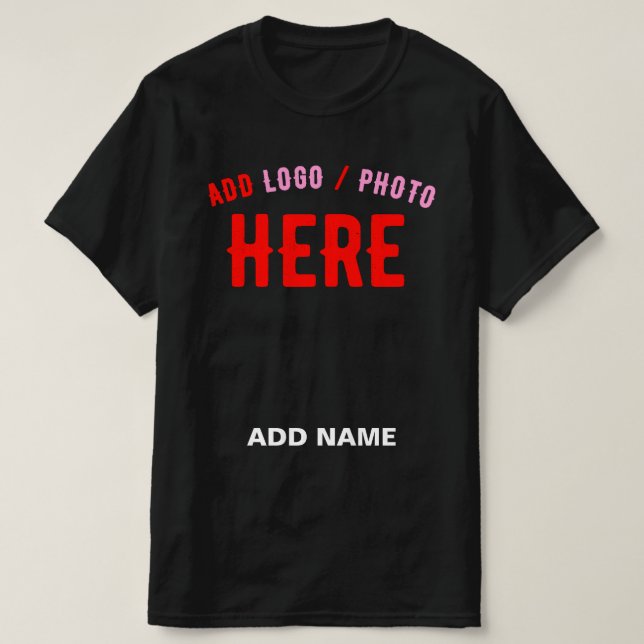 STYLISH MODERN CUSTOMIZABLE BLACK VERIFIED BRANDED T-Shirt (Design Front)