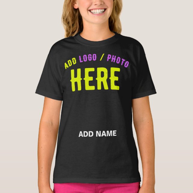 STYLISH MODERN CUSTOMIZABLE BLACK VERIFIED BRANDED T-Shirt (Front)