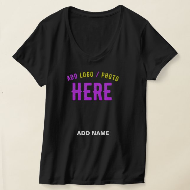 STYLISH MODERN CUSTOMIZABLE BLACK VERIFIED BRANDED T-Shirt (Laydown)