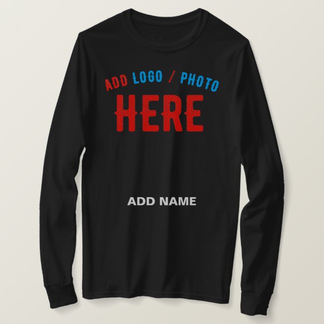 STYLISH MODERN CUSTOMIZABLE BLACK VERIFIED BRANDED T-Shirt (Design Front)