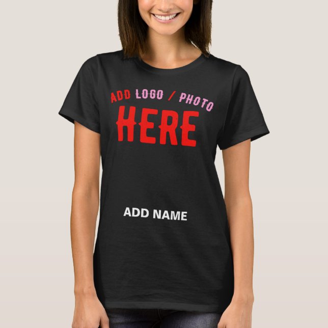 STYLISH MODERN CUSTOMIZABLE BLACK VERIFIED BRANDED T-Shirt (Front)