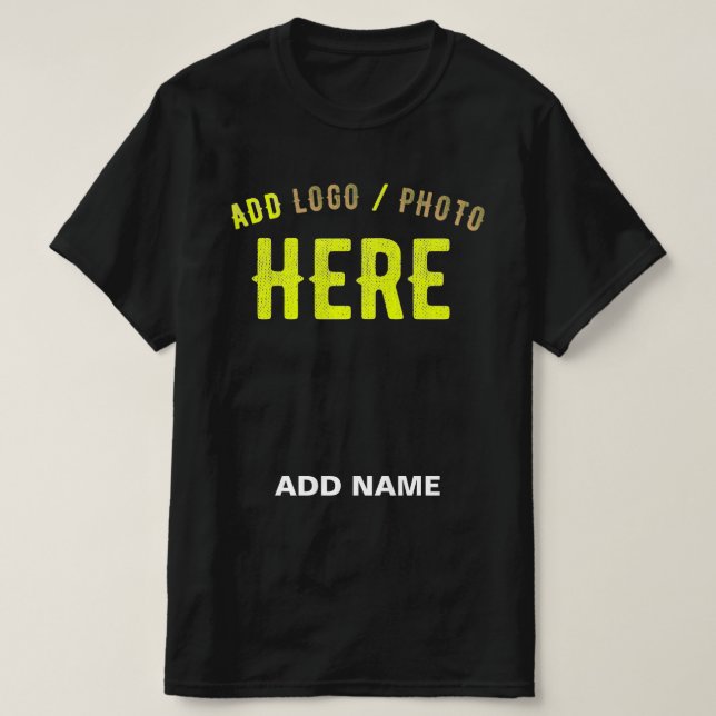 STYLISH MODERN CUSTOMIZABLE BLACK VERIFIED BRANDED T-Shirt (Design Front)