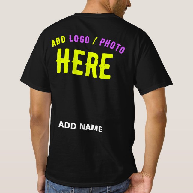 STYLISH MODERN CUSTOMIZABLE BLACK VERIFIED BRANDED T-Shirt (Back)