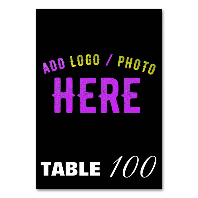 STYLISH MODERN CUSTOMIZABLE BLACK VERIFIED BRANDED TABLE NUMBER (Front)