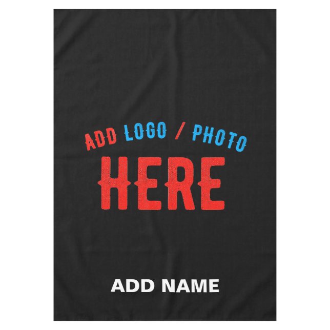 STYLISH MODERN CUSTOMIZABLE BLACK VERIFIED BRANDED TABLECLOTH (Front)