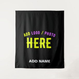 STYLISH MODERN CUSTOMIZABLE BLACK VERIFIED BRANDED TAPESTRY