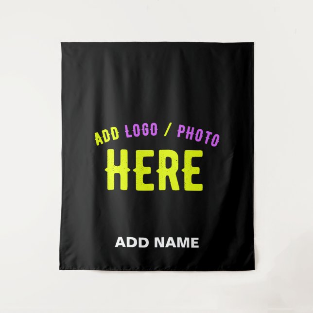 STYLISH MODERN CUSTOMIZABLE BLACK VERIFIED BRANDED TAPESTRY (Front)