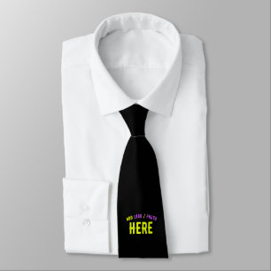 STYLISH MODERN CUSTOMIZABLE BLACK VERIFIED BRANDED TIE