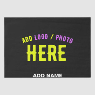 STYLISH MODERN CUSTOMIZABLE BLACK VERIFIED BRANDED TISSUE PAPER