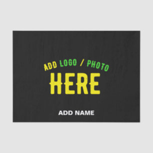 STYLISH MODERN CUSTOMIZABLE BLACK VERIFIED BRANDED TISSUE PAPER