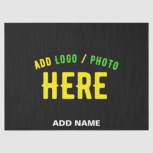 STYLISH MODERN CUSTOMIZABLE BLACK VERIFIED BRANDED TISSUE PAPER