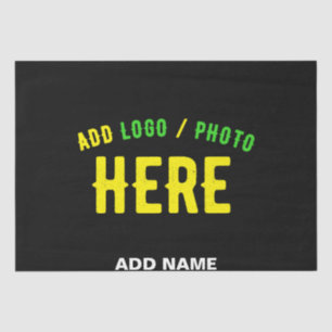 STYLISH MODERN CUSTOMIZABLE BLACK VERIFIED BRANDED TISSUE PAPER