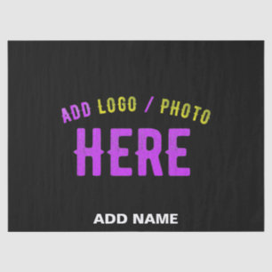 STYLISH MODERN CUSTOMIZABLE BLACK VERIFIED BRANDED TISSUE PAPER