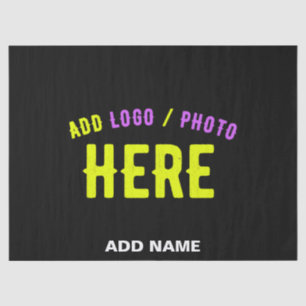 STYLISH MODERN CUSTOMIZABLE BLACK VERIFIED BRANDED TISSUE PAPER